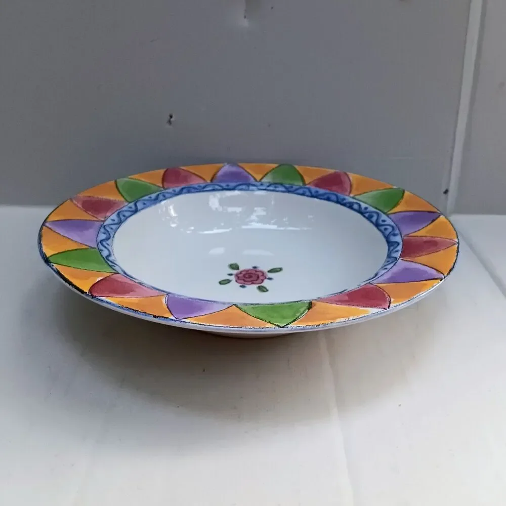 Vtg Sango The Sweet Shoppe Rim Soup Bowl-Peach Cobbler-3026-Whimsical-Y2K